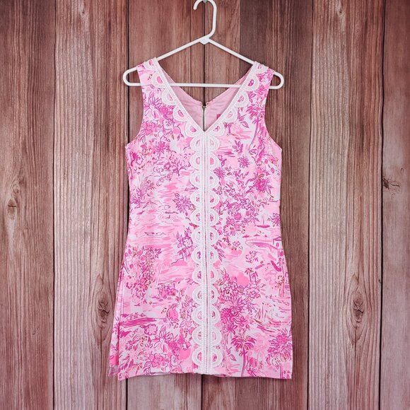 NWT Lilly Pulitzer Womens Size 6 Ronnie V-Neck Romper Peony Pink $208 - Picture 2 of 15